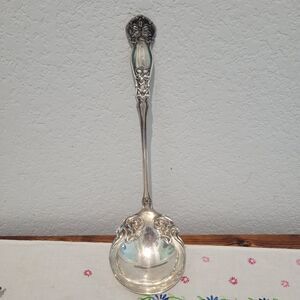 Wm Rogers & Son AA Orange Blossom 11.5" Ladle Pat Nov 29 1910 Silverplate Art De